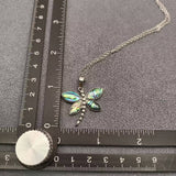 Mio Queena - Natural Abalone Shell Dragonfly Pendant Necklace