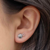 Nina Designs - Tiny Sterling Silver Yarn Ball Post Earrings
