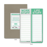 Hachette Book Group - Perforated Note Pad: Work Stuff / Life Stuff