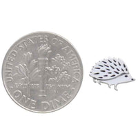 Nina Designs - Tiny Sterling Silver Hedgehog Post Earrings