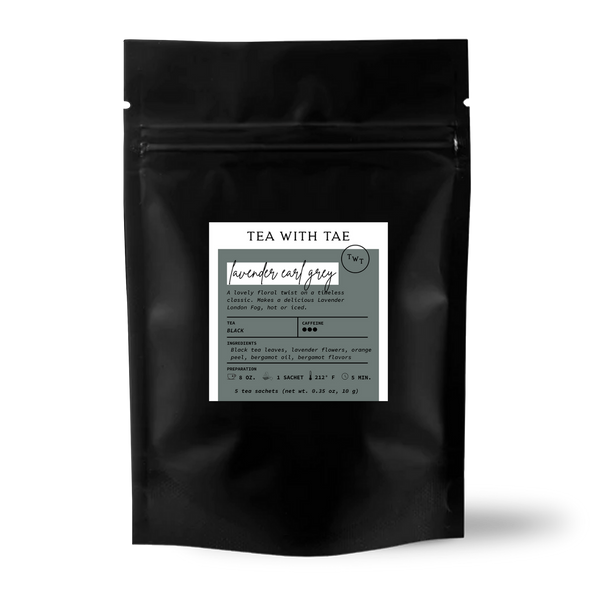 Tea with Tae - Lavender Earl Grey Black Tea (Small Pouch - 5 Tea Bags)