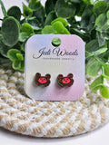 Jedi Woods - Red Crab Stud Earrings