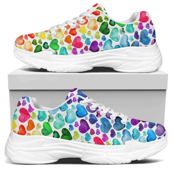 Pride Hearts Kitty Kicks™️ MODERN WALKING SHOES **REQUEST A PREORDER INVOICE** ($5 deposit will be applied to your full invoice)