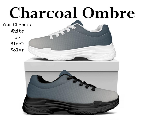 Ombre Charcoal Kitty Kicks™️ MODERN WALKING SHOES **REQUEST A PREORDER INVOICE** ($5 deposit will be applied to your full invoice)