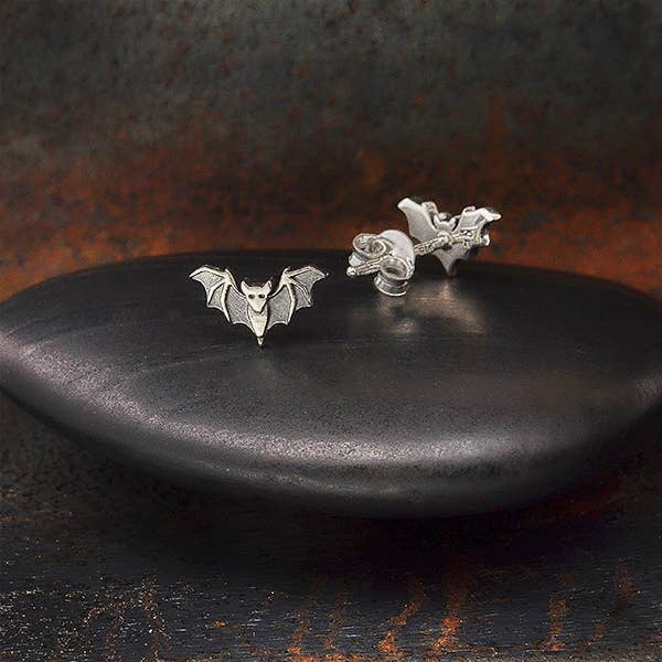 Nina Designs - Tiny Sterling Silver Bat Post Earrings