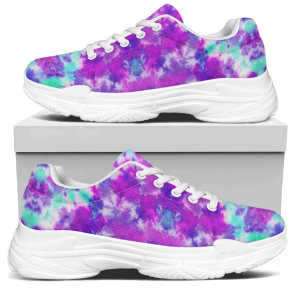 Aqua & Purple Tie Dye Kitty Kicks™️ MODERN WALKING SHOES **REQUEST A PREORDER INVOICE** ($5 deposit will be applied to your full invoice)