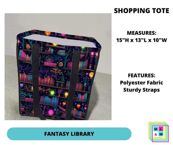 PP Shopping Tote - Fantasy Library