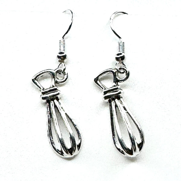 Amy Foxy Style Handmade Earrings - Kitchen Cooking Charms: Whisk