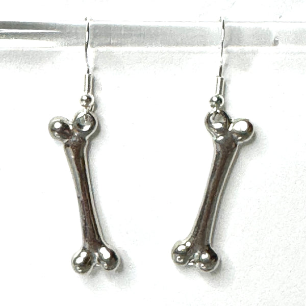Amy Foxy Style Handmade Earrings - Femur Bone Charms