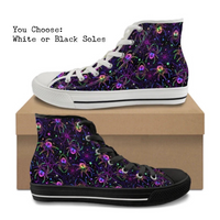 Neon Spiders CANVAS HIGH TOP SHOES **REQUEST A PREORDER INVOICE**
