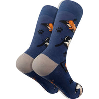 Imagery Socks - Blue Cat Adult Socks (Size Large)