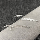 Mio Queena - Silver-Plated Angel Wings Post Earrings