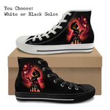 Fall Princess CANVAS HIGH TOP SHOES **REQUEST A PREORDER INVOICE**