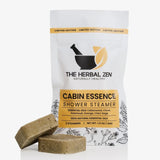 The Herbal Zen - Shower Steamer 2-Pack: CABIN ESSENCE (Cedarwood, Clove, Patchouli, Orange, and Clary Sage)