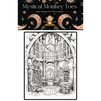 Mystical Monkey Toes - Beautiful Library Coloring Sheets With Stackable Crayon