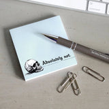 Bad Betty Greeting Co. - Sticky Note Pad: “Absolutely Not” Skull