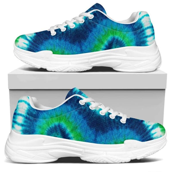 Blue & Green Tie Dye Kitty Kicks™️ MODERN WALKING SHOES **REQUEST A PREORDER INVOICE** ($5 deposit will be applied to your full invoice)