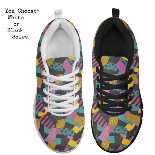 Patchwork Dress Kitty Kicks™️ CLASSIC WALKING SHOES **REQUEST A PREORDER INVOICE** ($5 deposit will be applied to your full invoice)