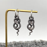 Mio Queena - Coiled Python Snake Huggie Earrings