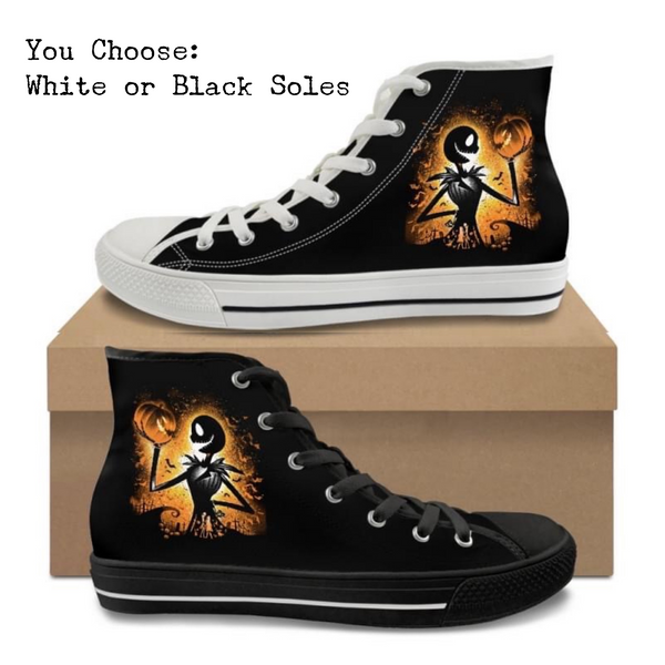 Pumpkin King CANVAS HIGH TOP SHOES **REQUEST A PREORDER INVOICE**
