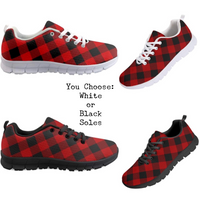 Red Buffalo Plaid CLASSIC WALKING SHOES **REQUEST A PREORDER INVOICE**