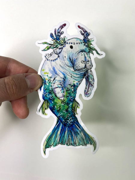 Aquabun - Manatee Mermaid Sticker