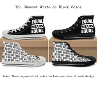 Equal CANVAS HIGH TOP SHOES **REQUEST A PREORDER INVOICE**