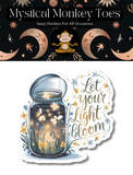 Mystical Monkey Toes - “Let Your Light Bloom” Fireflies Vinyl Sticker