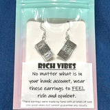 Amy Foxy Style Handmade Earrings - Money Charms: RICH VIBES