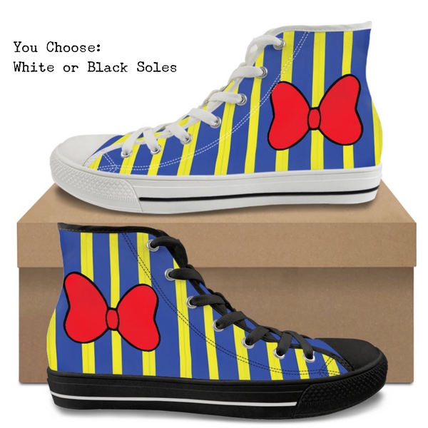 Ducky Bows Kitty Kicks™️ CANVAS HIGH TOP SHOES **REQUEST A PREORDER INVOICE** ($5 deposit will be applied to your full invoice)