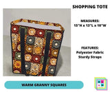 PP Shopping Tote - Warm Granny Squares