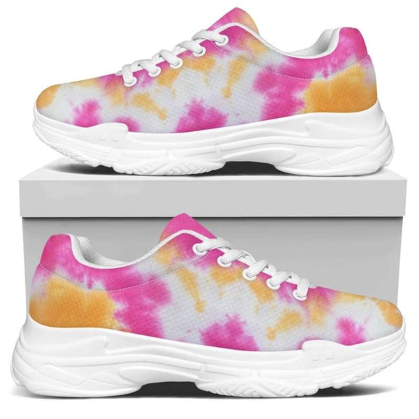Pink & Orange Tie Dye Kitty Kicks™️ MODERN WALKING SHOES **REQUEST A PREORDER INVOICE** ($5 deposit will be applied to your full invoice)