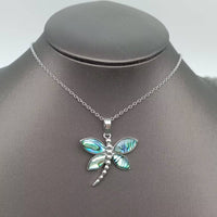 Mio Queena - Natural Abalone Shell Dragonfly Pendant Necklace