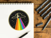 BoyPilot Goods - Rainbow UFO Sticker