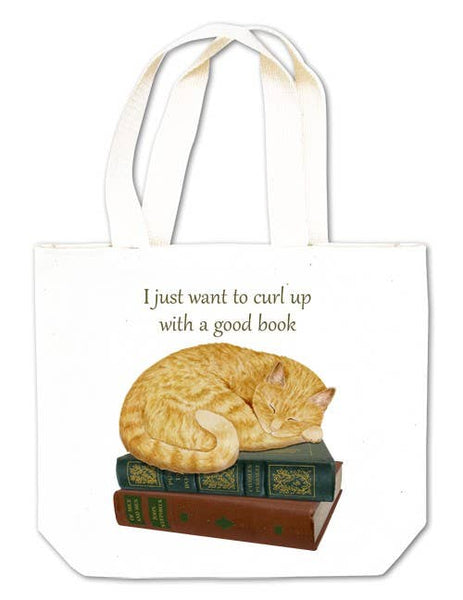 Alice's Cottage - Mini Gift Tote: Cat On Books