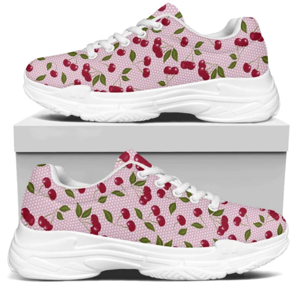 Polka Dot Cherries Kitty Kicks™️ MODERN WALKING SHOES **REQUEST A PREORDER INVOICE** ($5 deposit will be applied to your full invoice)
