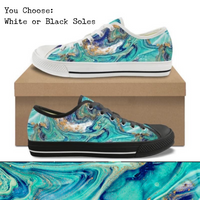 Ocean Marble CANVAS LOW TOP SHOES **REQUEST A PREORDER INVOICE**