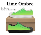 Lime Ombre CANVAS LOW TOP SHOES **REQUEST A PREORDER INVOICE**
