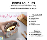 Pinch Pouch 3-Piece Set: Denim Apples