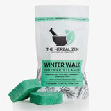 The Herbal Zen - Shower Steamer 2-Pack: WINTER WALK (Pine, Basil, Cedarwood, Rosemary, and Clove)