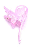Love and Repeat Curved Butterfly Hair Claw Clip - Iridescent Pink