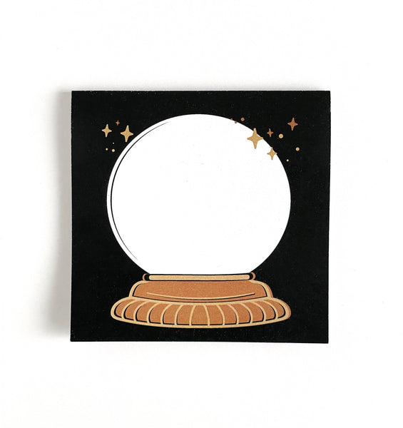 drawn by water - Crystal Ball Sticky Note Pad