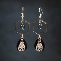 JAC Jewelry Designs - Hanging Bat on Black Earrings