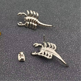 Mio Queena - Stainless Steel Scorpion Stud Earrings