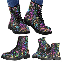 BLACK PAINT SPLATTER Kitty Kicks™️ COMBAT BOOTS **PREORDER** ETA 4-5 WEEKS