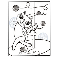 Mystical Monkey Toes - Funny Stripper Cat Adult Coloring Sheets With Stackable Crayon