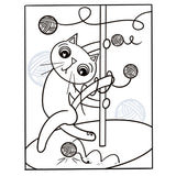 Mystical Monkey Toes - Funny Stripper Cat Adult Coloring Sheets With Stackable Crayon