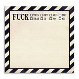 Bad Betty Greeting Co. - Sticky Note Pad: “F—- This, That, Off…” Checklist NSFW
