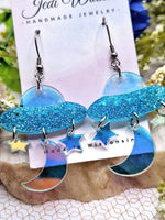 Jedi Woods - Iridescent Space Ship Earrings