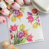Alla Dickson Art - Floral Tulip Bouquet Swedish Dishcloth